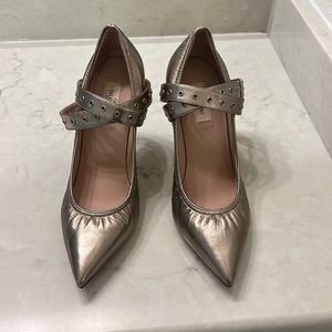Valentino Garavani ankle strap golden heels